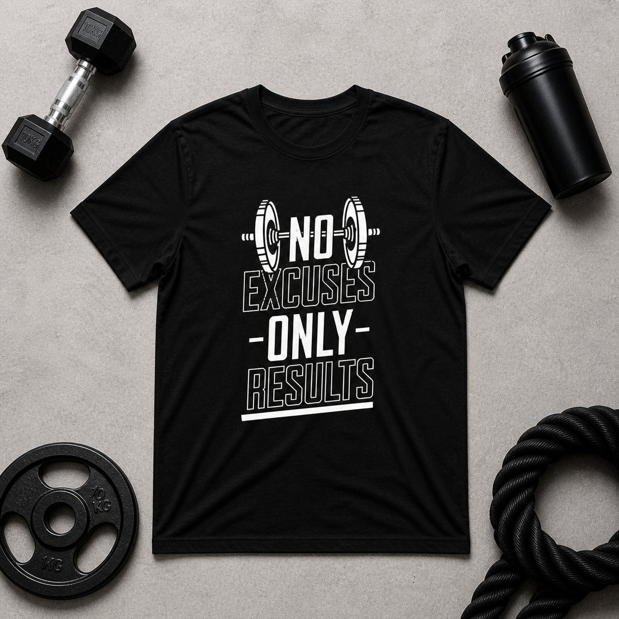 No Excuses Only Results - Black