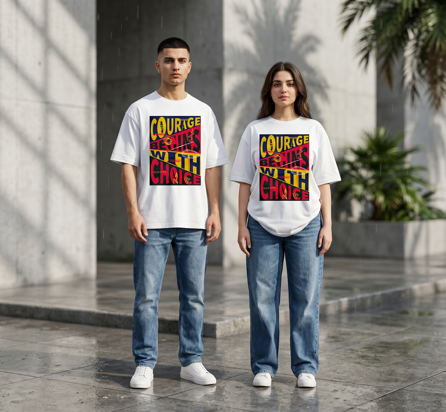 Courage Begins Oversized T-Shirt