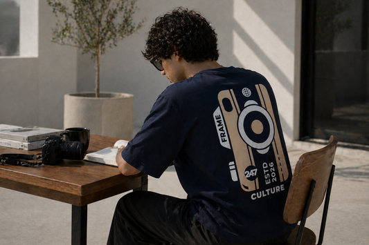 Frame Culture Tee – Navy Blue