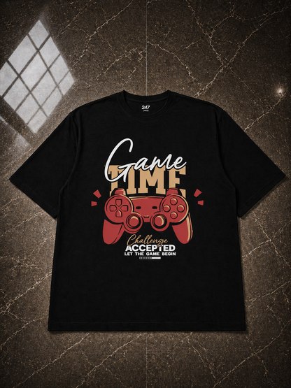Game Time Graphic Oversized T-Shirt