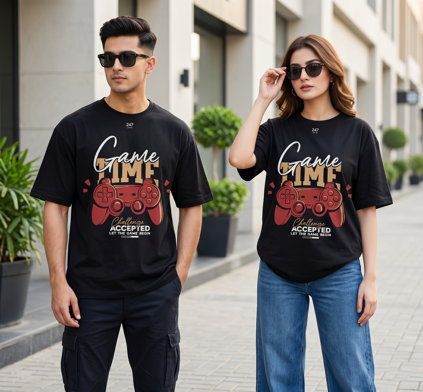 Game Time Graphic Oversized T-Shirt