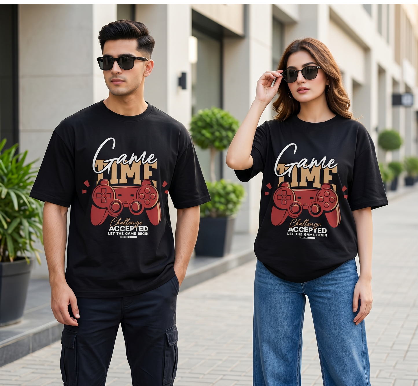Game Time Graphic Oversized T-Shirt
