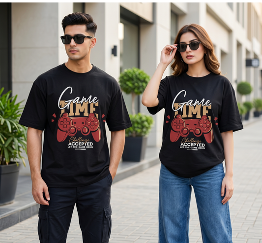 Game Time Graphic Oversized T-Shirt