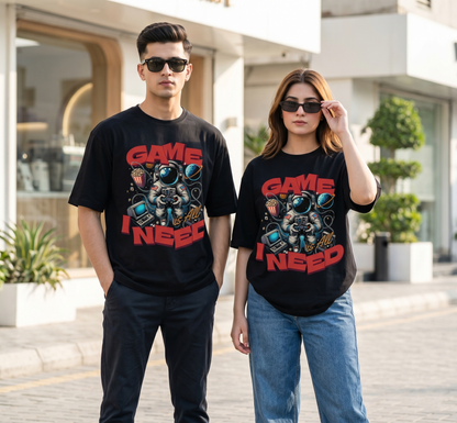 Game Is All I Need Graphic Oversized T-Shirt