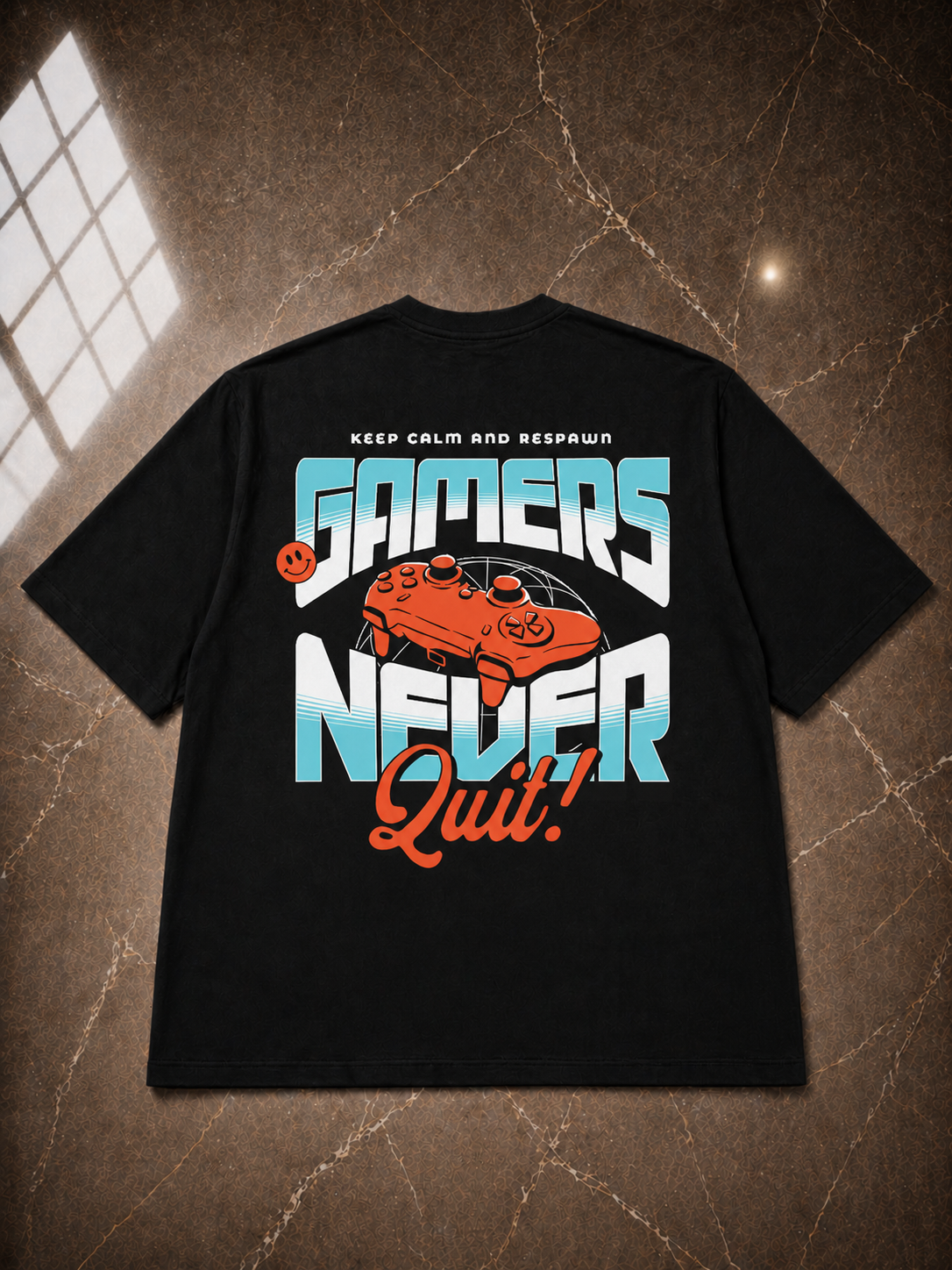 Gamers Never Quit Oversized T-Shirt