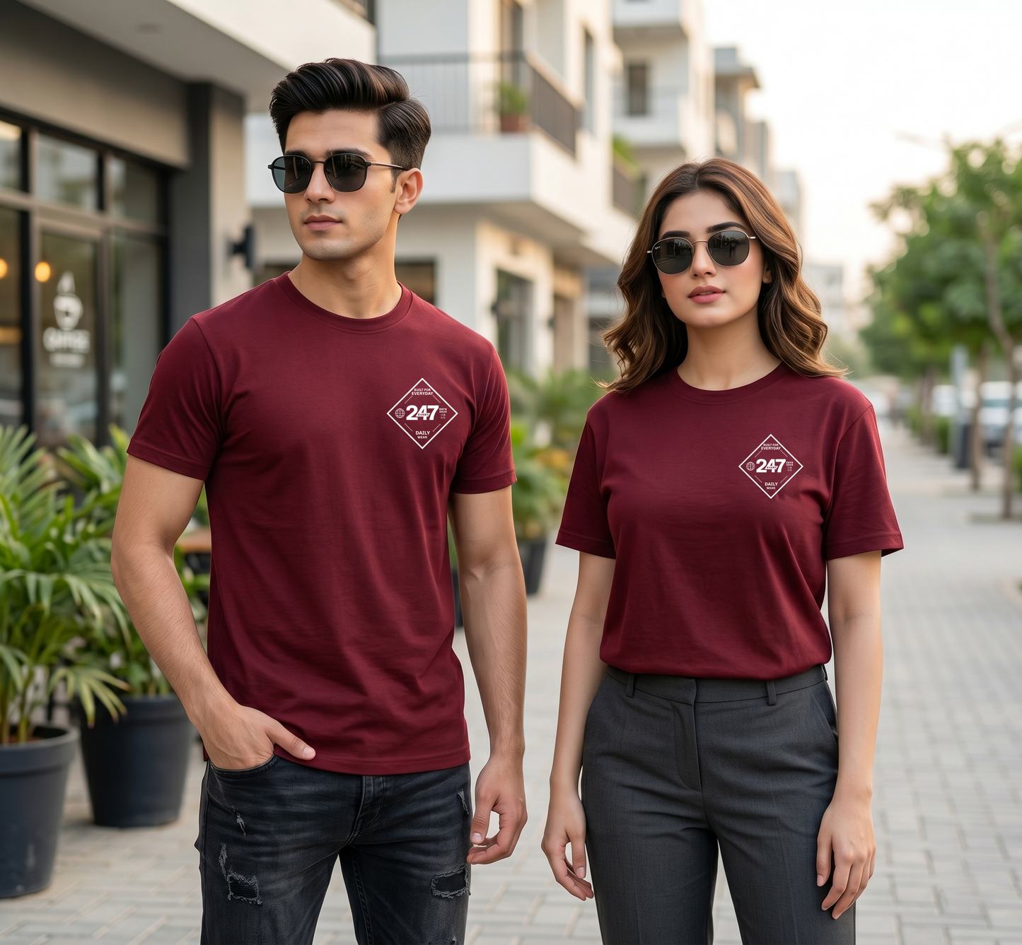 EVERY247 Basic Logo Men Regular T-Shirt