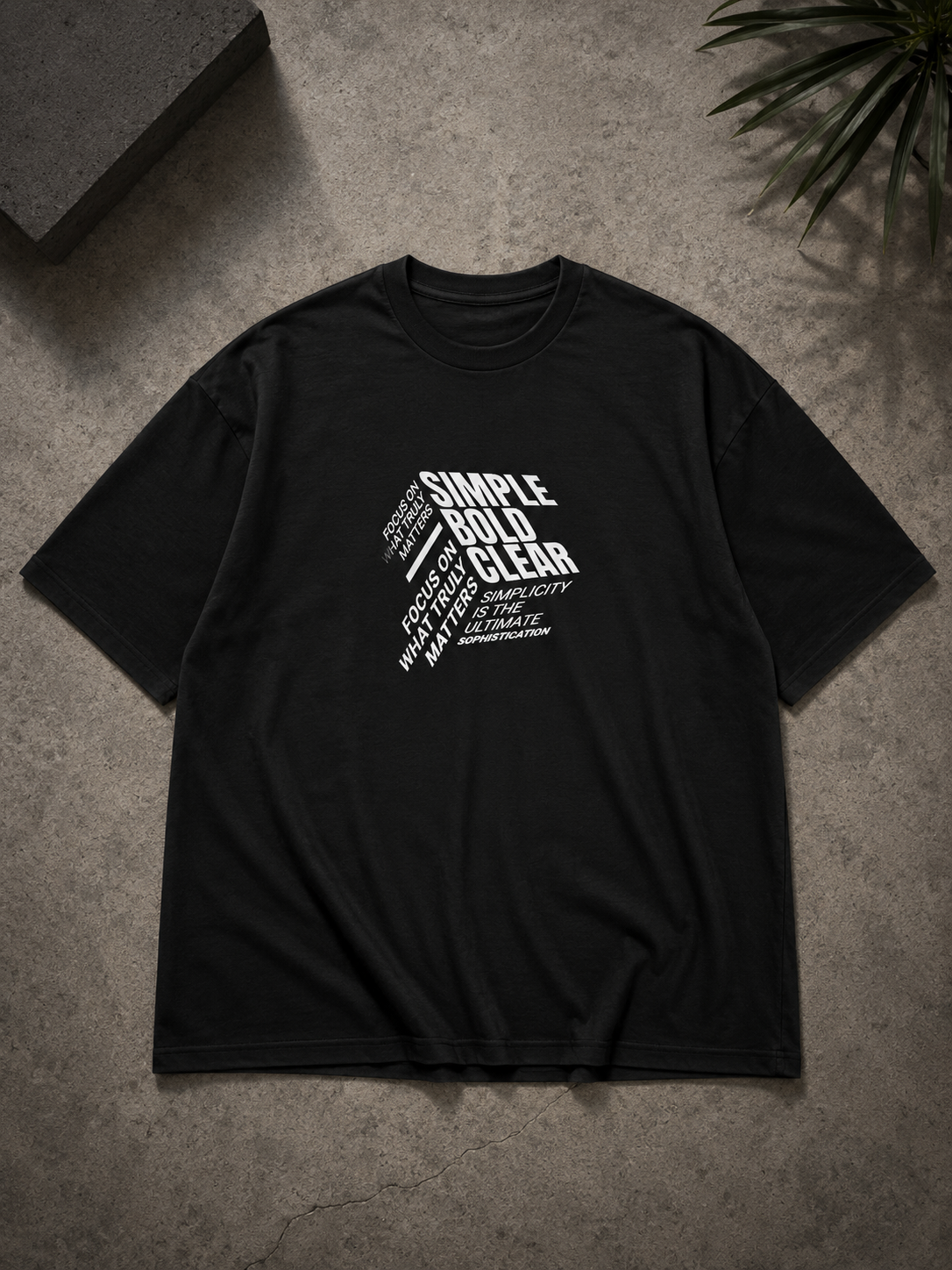 Motivational Isometric Oversized T-Shirt