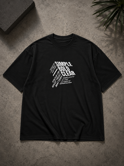 Motivational Isometric Oversized T-Shirt