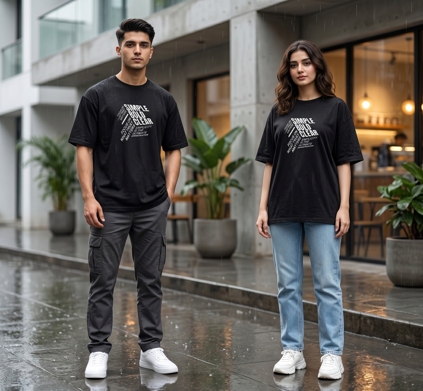 Motivational Isometric Oversized T-Shirt