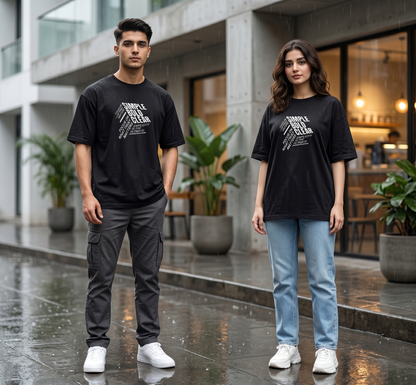 Motivational Isometric Oversized T-Shirt