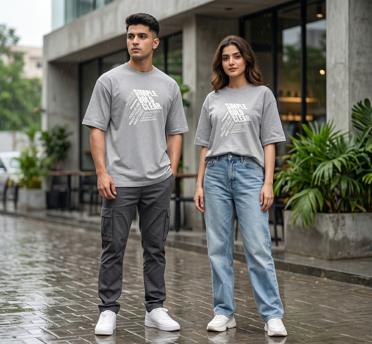 Motivational Isometric Oversized T-Shirt