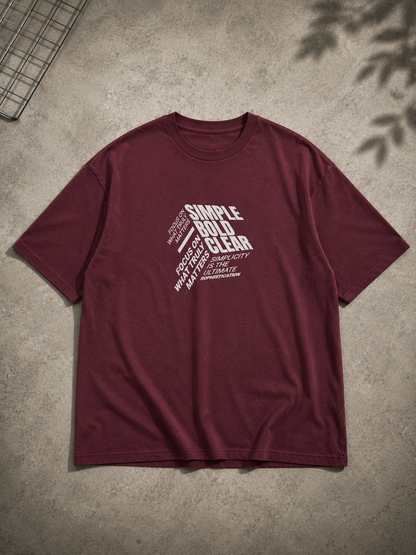 Motivational Isometric Oversized T-Shirt