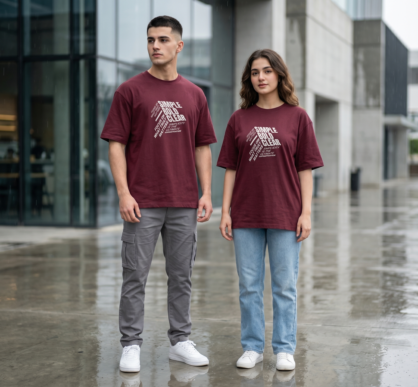 Motivational Isometric Oversized T-Shirt