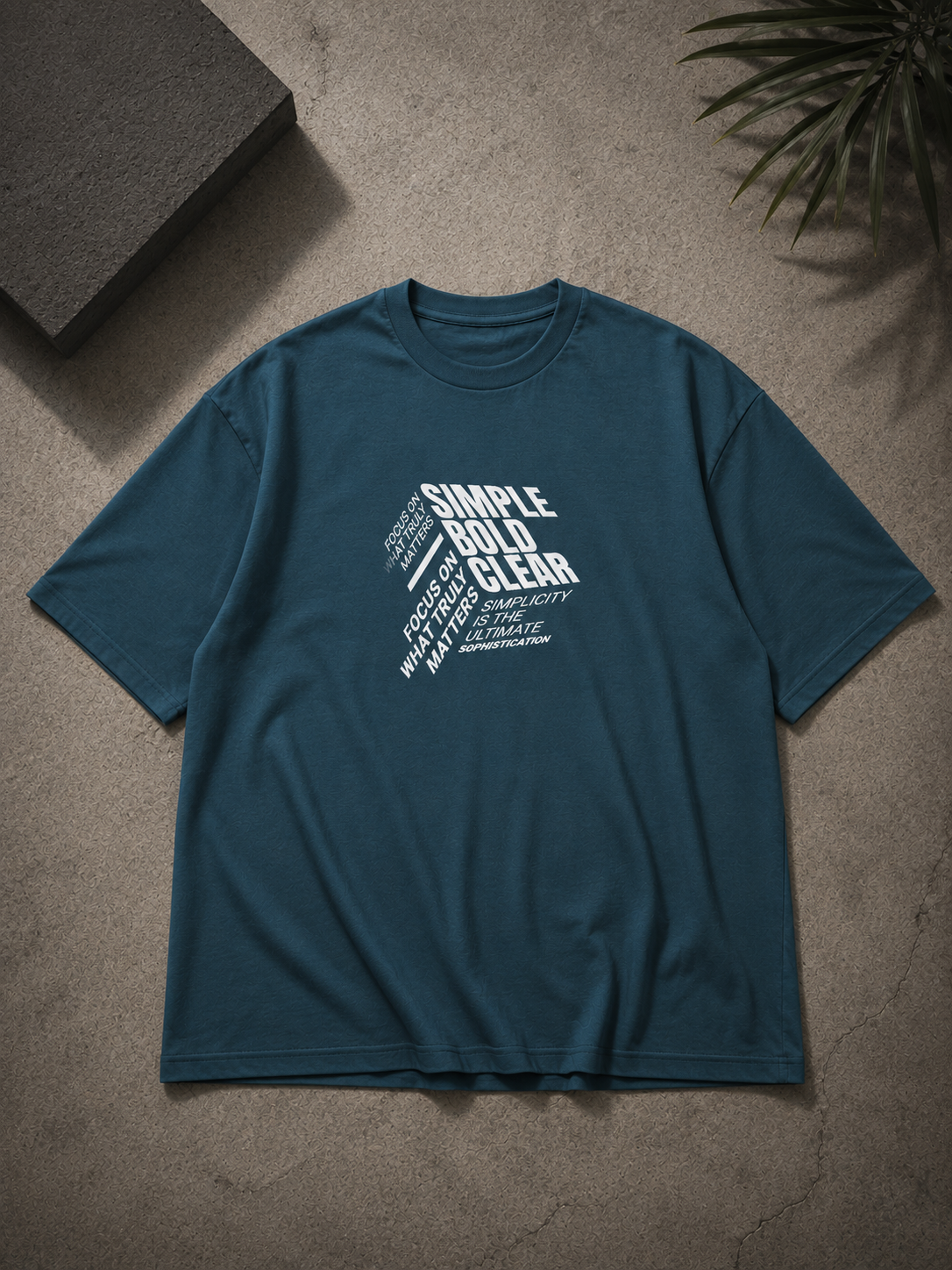 Motivational Isometric Oversized T-Shirt