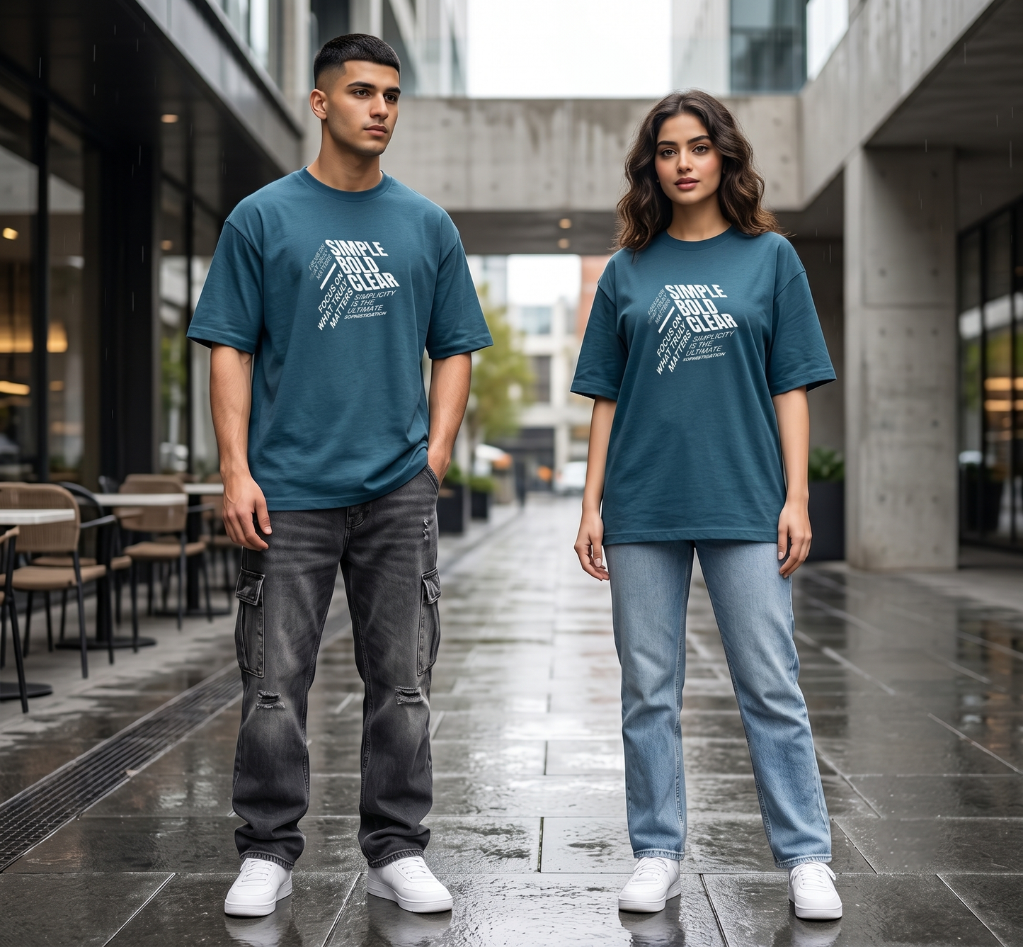 Motivational Isometric Oversized T-Shirt