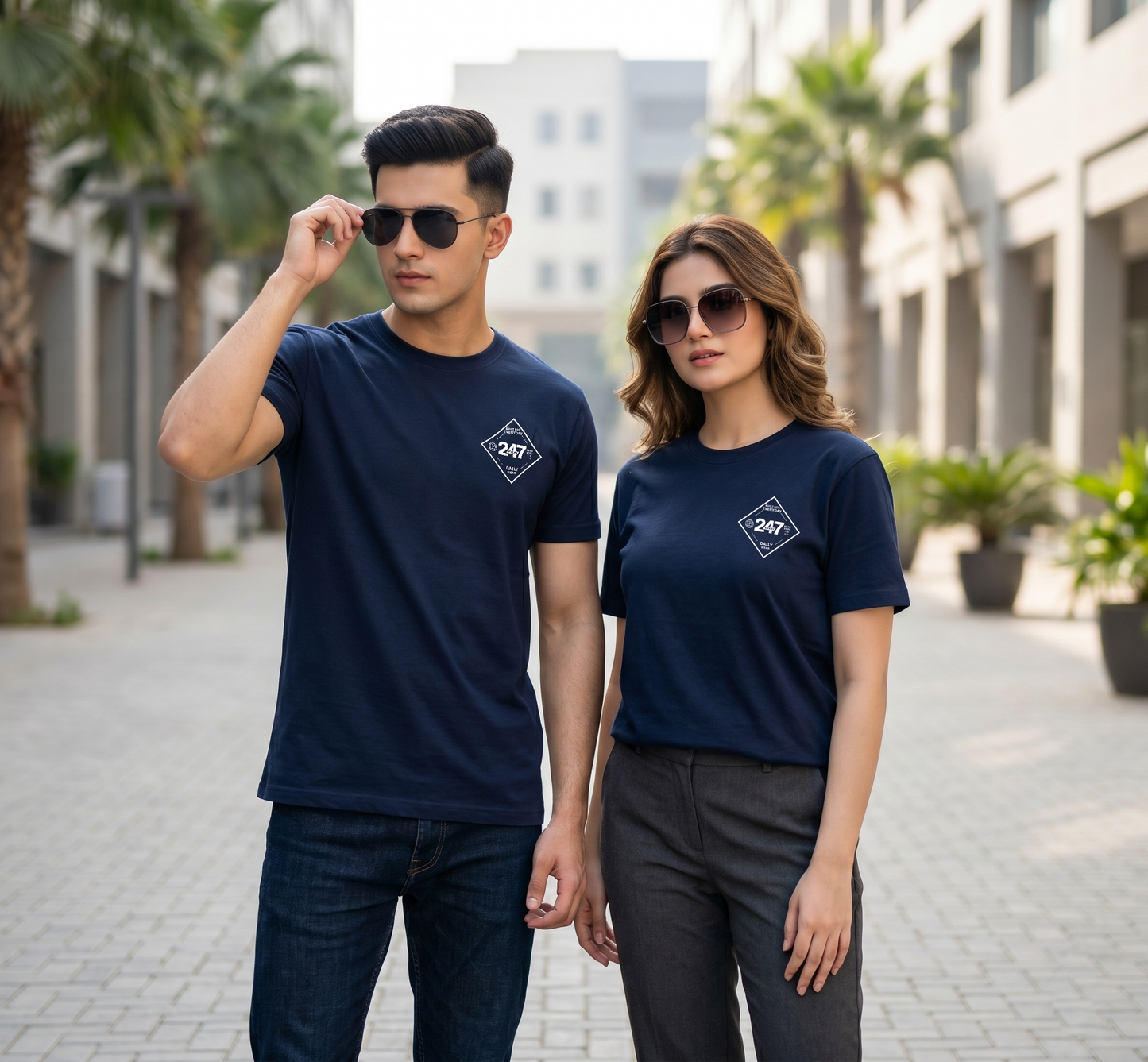 EVERY247 Basic Logo Men Regular T-Shirt