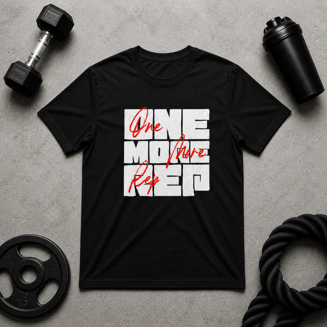 One More Rep Plain - Black