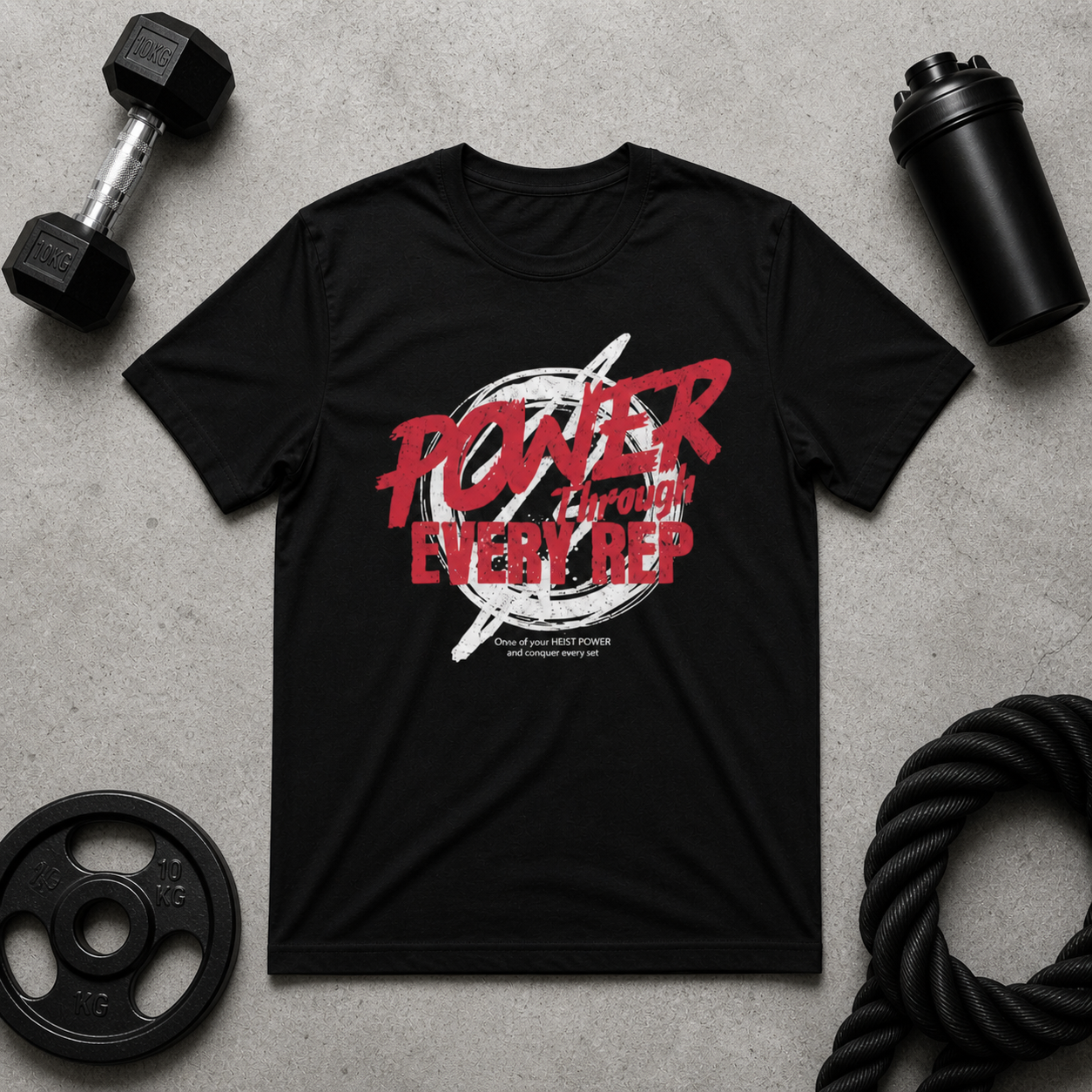 Power Through Every Rep - Black