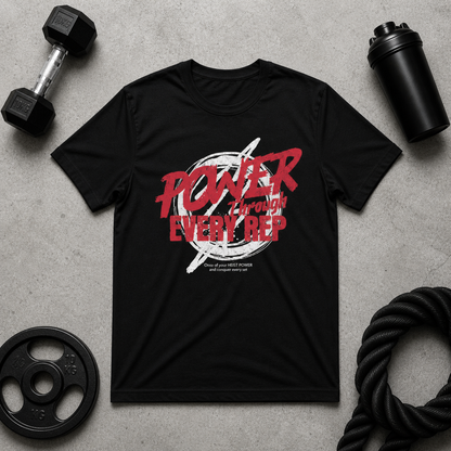 Power Through Every Rep - Black