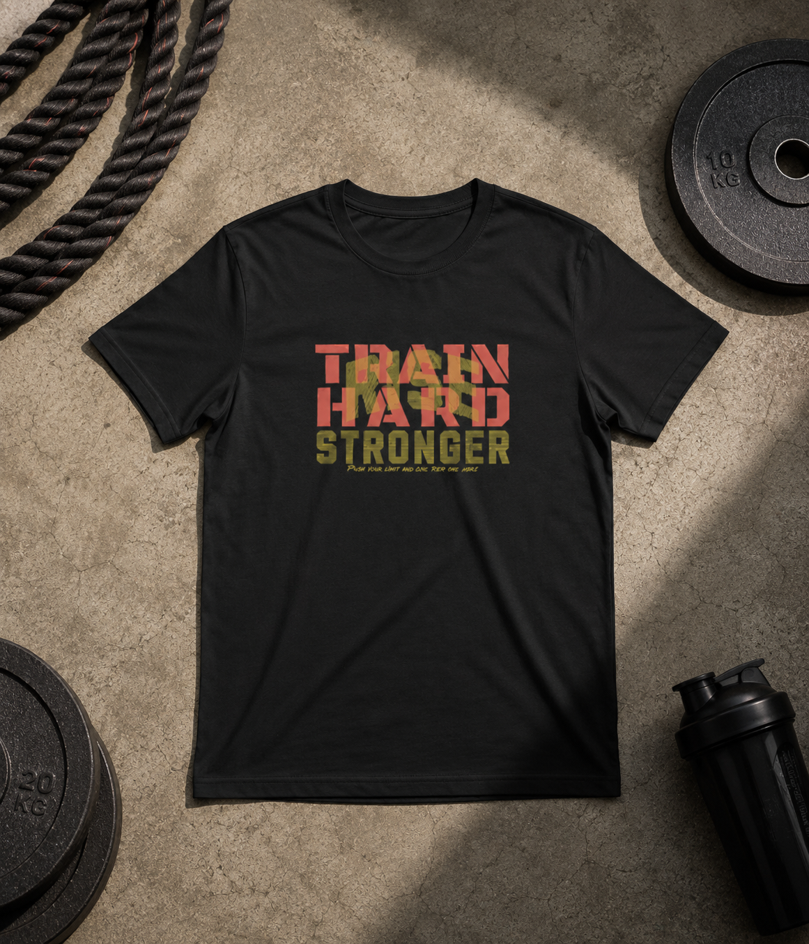 Train Hard Stronger - Black