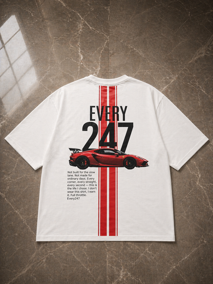 Porsche Stripe Tee – White