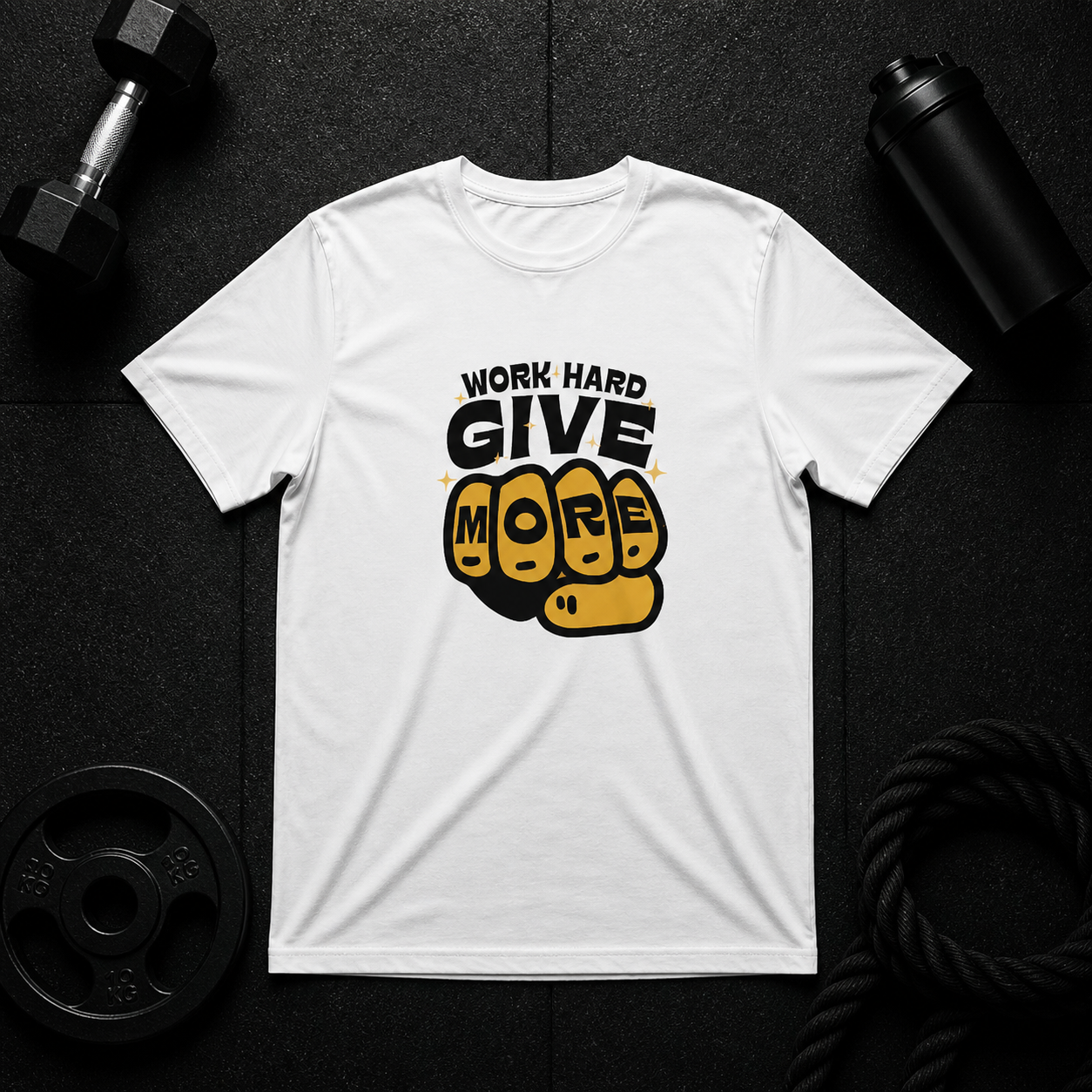 Work Hard Give More - Black